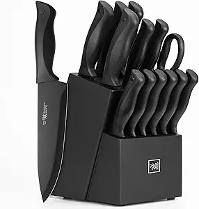 Kitchen Knife Set with Block Self Sharpening