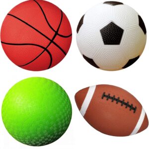 AppleRound Pack of 4 Toy Sports Balls