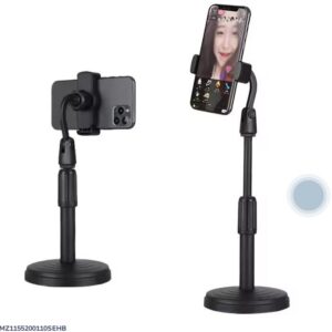 Adjustable Portable Tripod Stand - 1 Pcs Black Plastic Holder