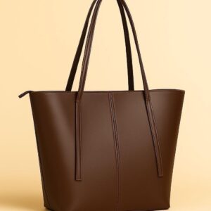 Girl's Rexine Plain Tote Bag