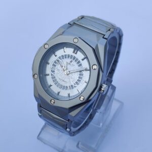 Men's Quartz Stainless Steel Round Analogue Watch - 1 Pc