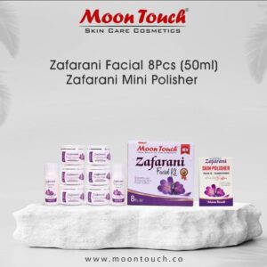 Moon Touch-Zafarani Facial + Mini Skin Polisher (FREE Magic Sponge & SiliconBrush)