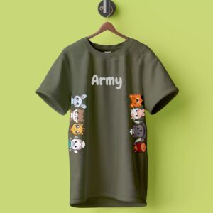 WYPO Cool T-Shirt for Man Grapchic Tee - Crewneck, Olive Green