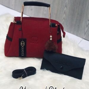 Girl's Rexine Plain Hand Bag Set