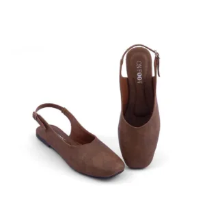 Slingback Shoes 046-Mustard